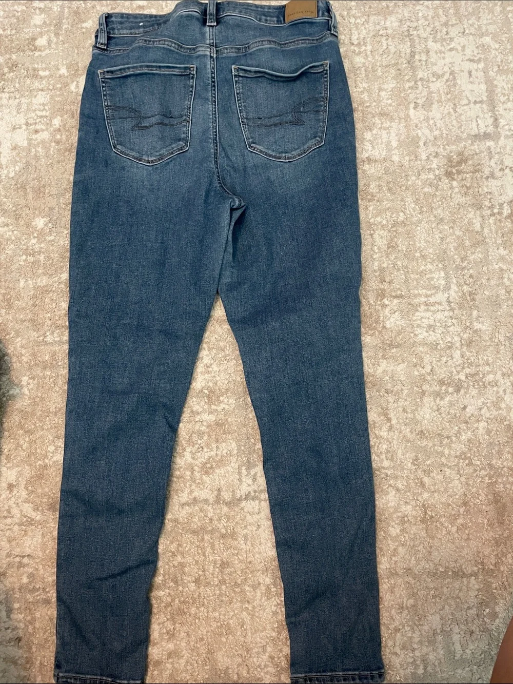 American Eagle Outfitters Medium Blue Super High Rise Jeggings size 10 Short
